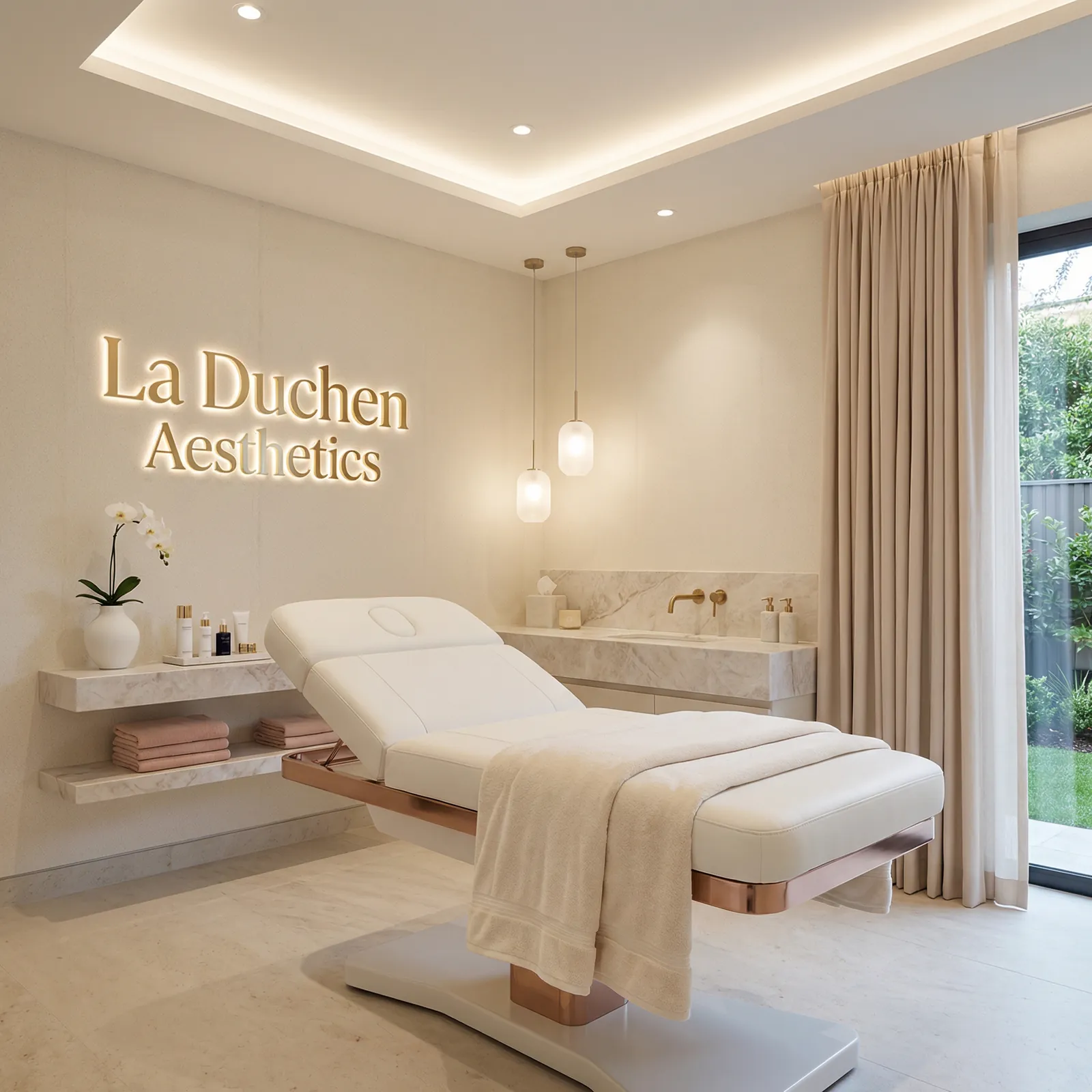 La Duchen Aesthetics modern treatment suite in Hollywood, FL